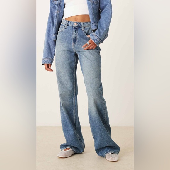 Free People Denim - Free People Tinsley Baggy High Rise Straight Leg